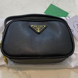 Saffiano leather mini-pouch